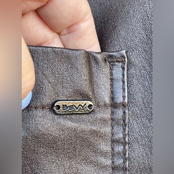 Bevy Flog exposed button fly vegan leather pants size 30 /10 - Picture 13 of 16